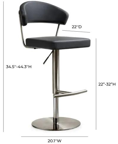 Cosmo Black on Black Steel Barstool