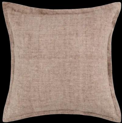 Amy 100% Linen 22" Square Throw Pillow India Pennty Brown