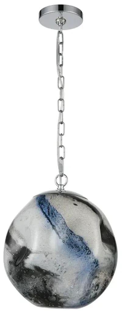 Blue Planetary 12" Wide 1-Light Pendant - Blue