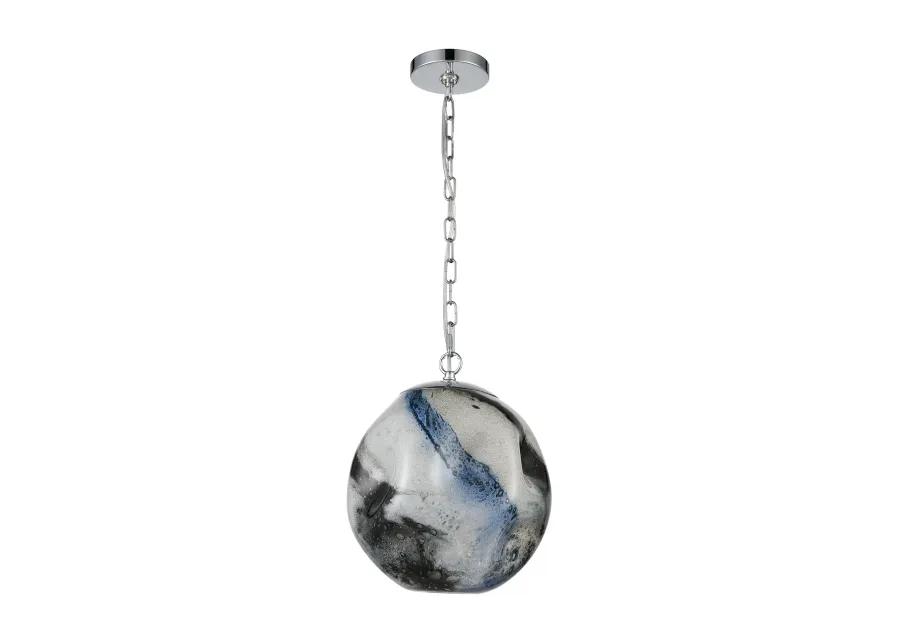 Blue Planetary 12" Wide 1-Light Pendant - Blue