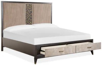 Ryker Complete Cal. King Panel Storage Bed w/Upholstered Headboard