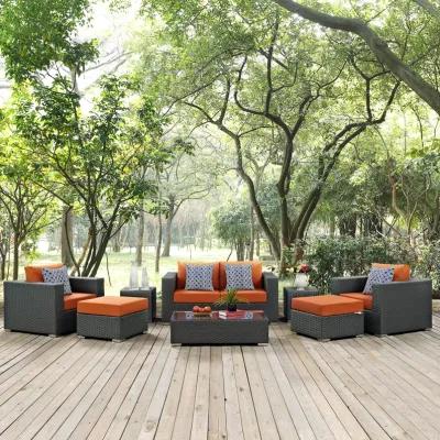 Sojourn 8 Piece Outdoor Patio Sunbrella® Sectional Set