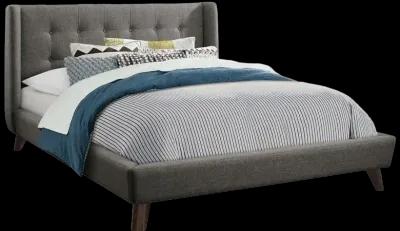 Carrington Button Tufted Full Bed Grey