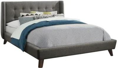 Carrington Button Tufted Full Bed Grey