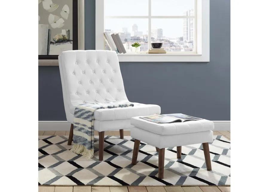 Modify Upholstered Lounge Chair and Ottoman