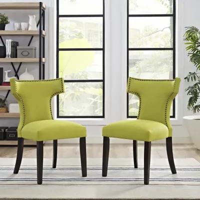 Curve Dining Side Chair Fabric Set of 2