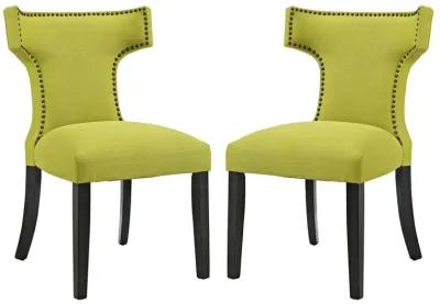 Curve Dining Side Chair Fabric Set of 2