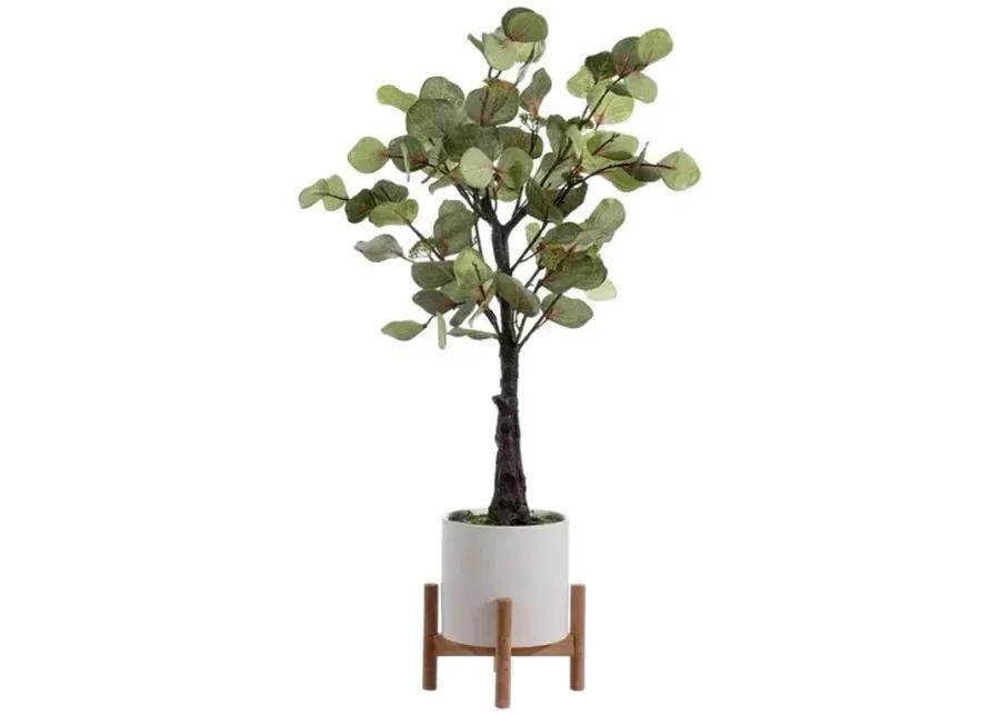 Faux Eucalyptus Potted Tree