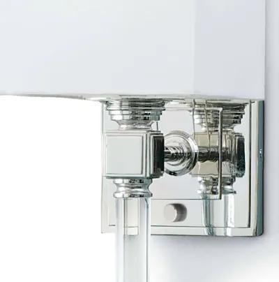 Crystal Tail Polished Nickel Sconce