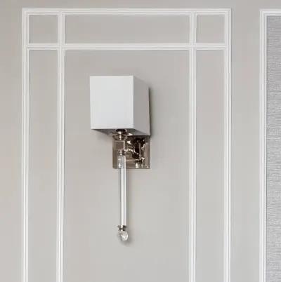 Crystal Tail Polished Nickel Sconce