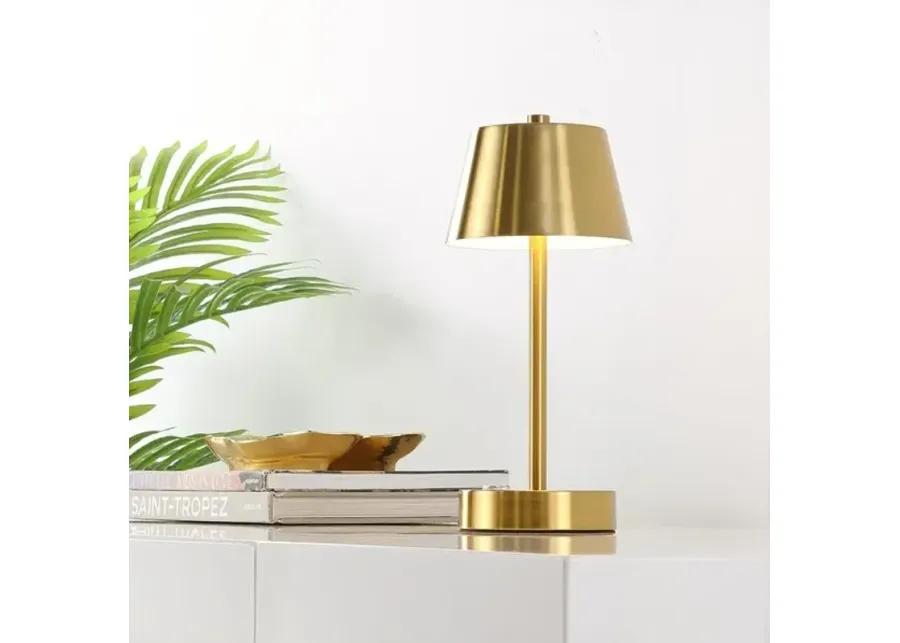 LAITA, 11 INCH, BRASS, IRON, RECHARGEABLE LED TABLE LAMP?