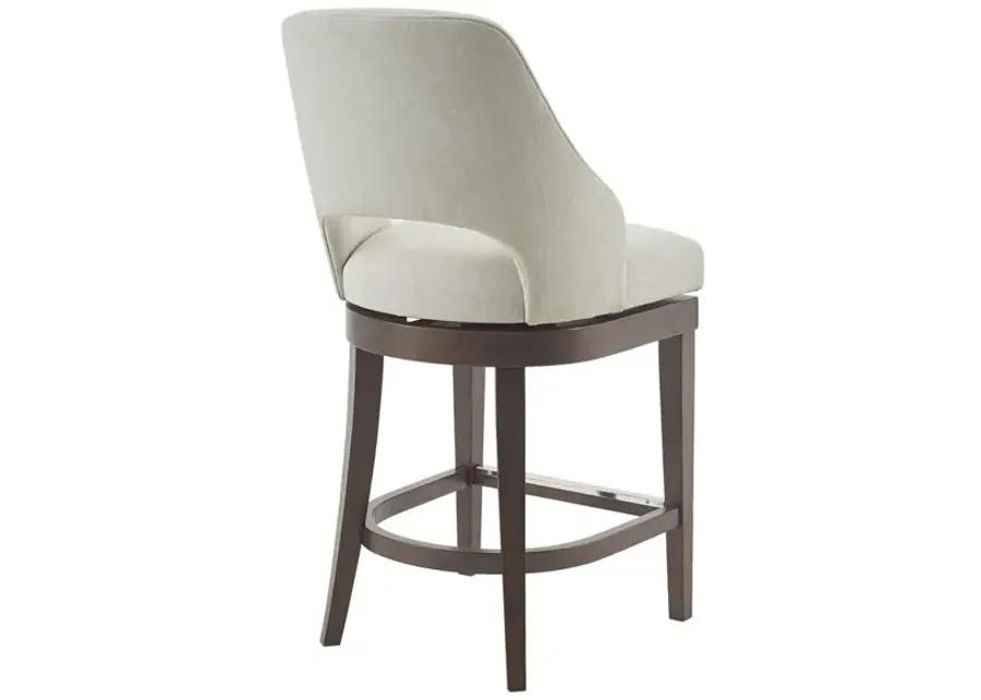 Madison Park Jillian Cream Counter Stool with Swivel Seat