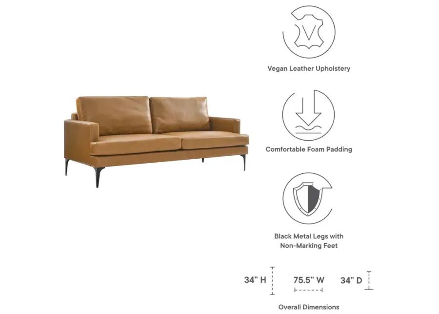 Evermore Vegan Leather Sofa