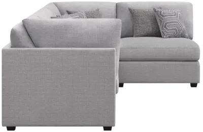 Cambria 4-piece Upholstered Modular Sectional Grey