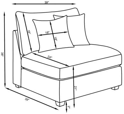 Cambria 4-piece Upholstered Modular Sectional Grey