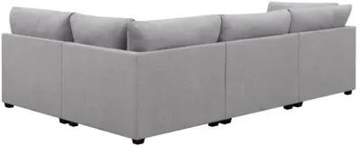 Cambria 4-piece Upholstered Modular Sectional Grey