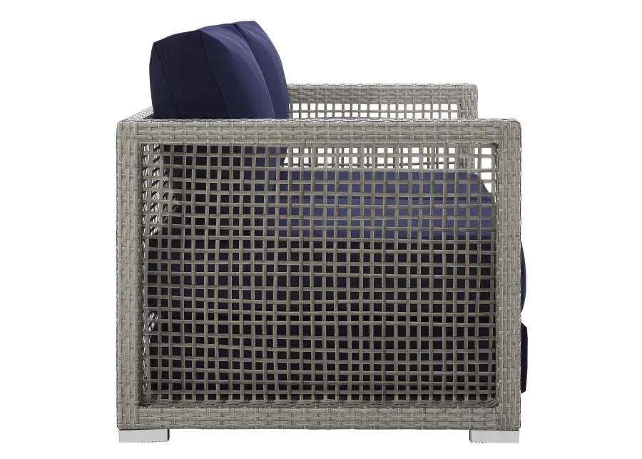 Aura Outdoor Patio Wicker Rattan Loveseat