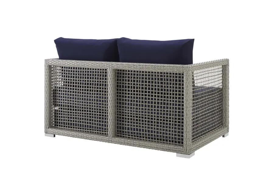 Aura Outdoor Patio Wicker Rattan Loveseat