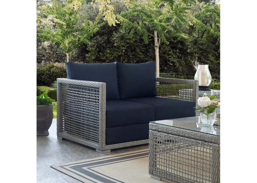 Aura Outdoor Patio Wicker Rattan Loveseat