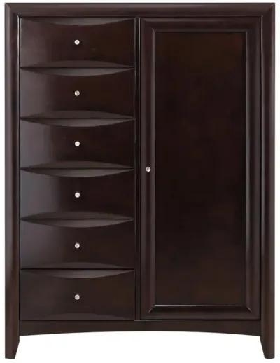 Phoenix 6-drawer Door Chest Deep Cappuccino