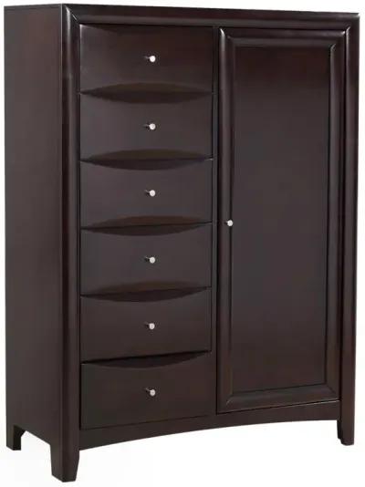 Phoenix 6-drawer Door Chest Deep Cappuccino