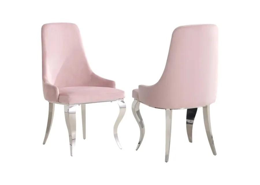 Antoine Upholstered Demi Arm Dining Side Chairs (Set of 2)