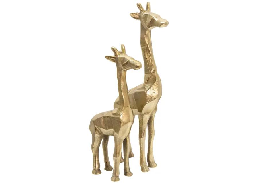 Aluminum 15" Giraffe Decor, Gold