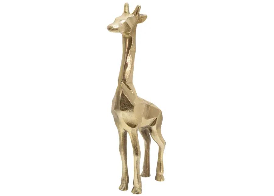 Aluminum 15" Giraffe Decor, Gold