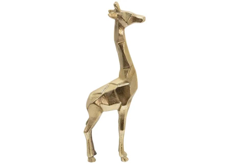 Aluminum 15" Giraffe Decor, Gold