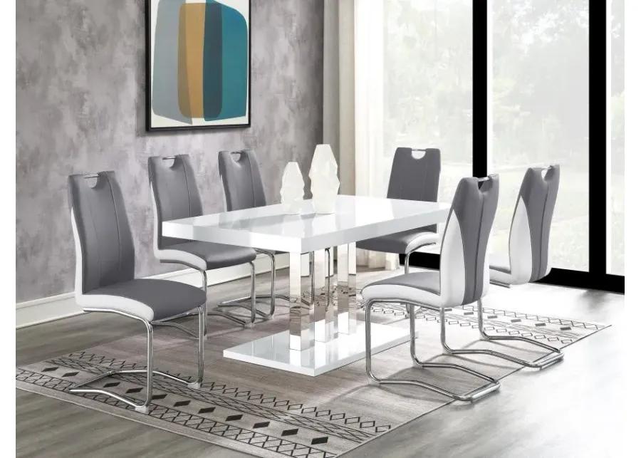 Brooklyn Upholstered Side Chairs with S-frame (Set of 4) Grey and White