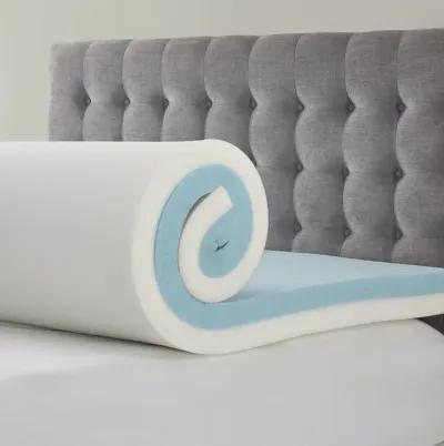 Sleep Philosophy 4" Gel Memory Foam with 3M Cover White 4" Memory Foam Mattress Topper