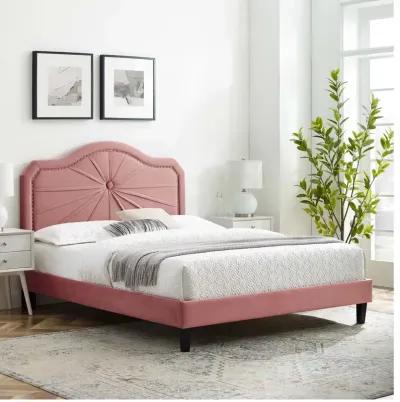 Portia Performance Velvet King Platform Bed