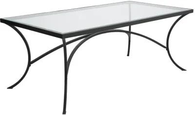 Alayna Black Metal & Glass Coffee Table