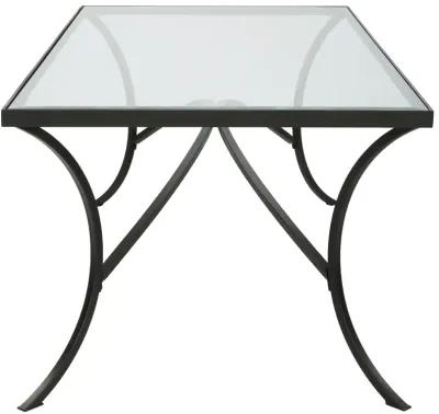 Alayna Black Metal & Glass Coffee Table