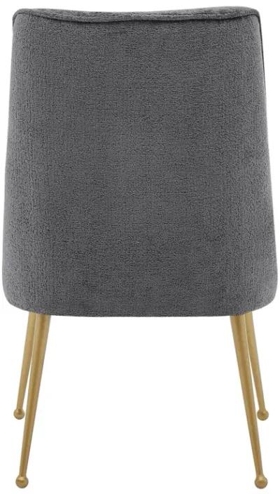 Cedric  Fabric Dining Side Chair Gold Legs, Opus Gray