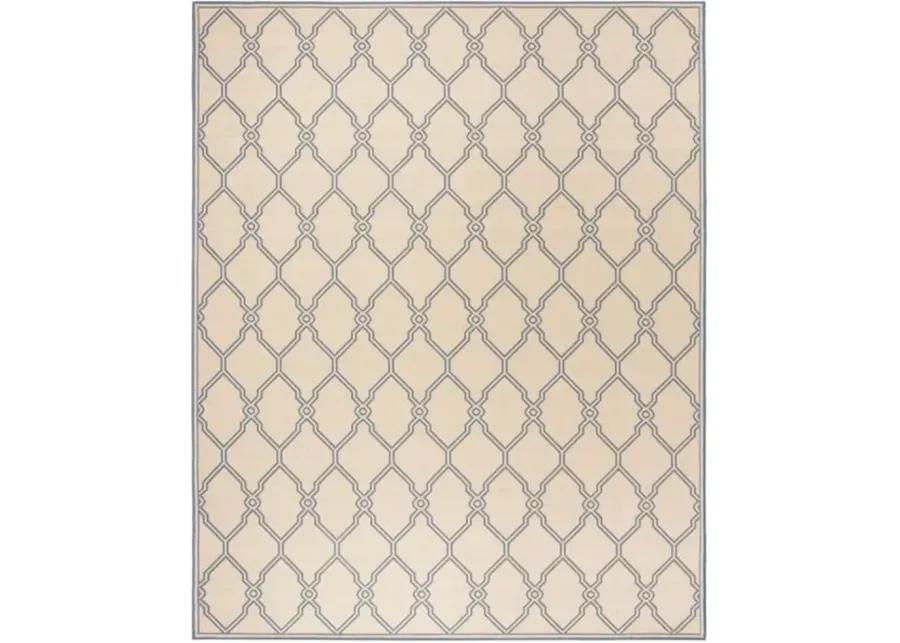 LINDEN 124 Collection LND124N-8 Cream / Blue 8' X 10'