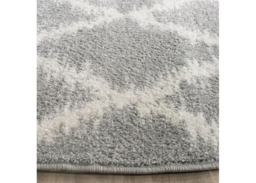 Adirondack Contemporary Silver / Ivory 6' X 9' Powerloomed Rug