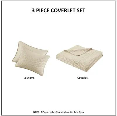 Hampton Hill Velvet Touch Linen 3 Piece Luxurious Oversized Quilt Set