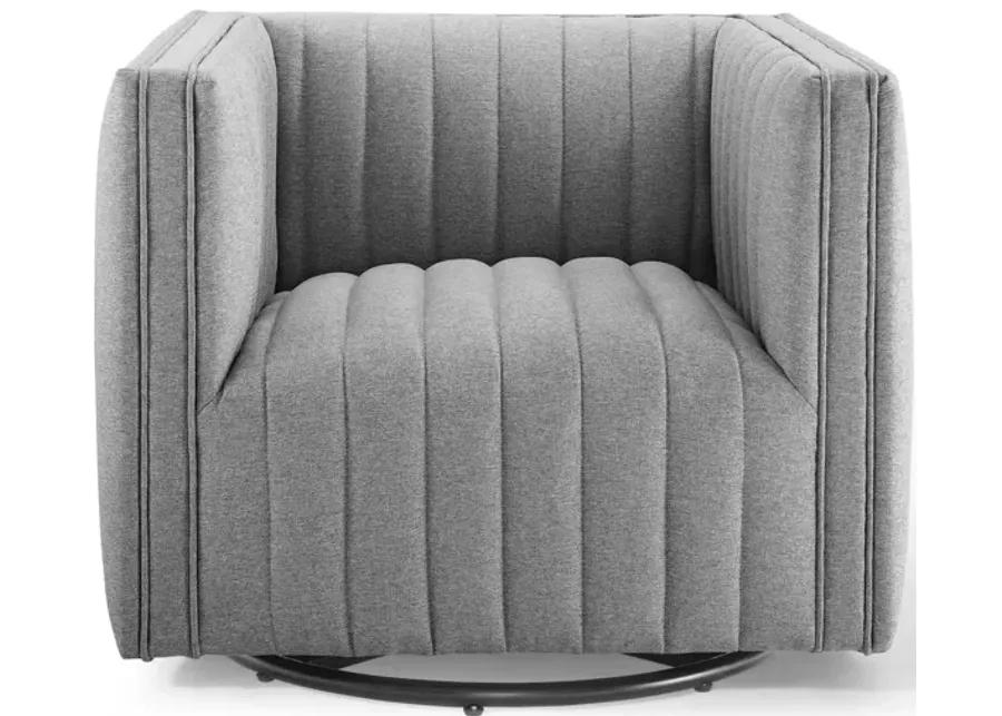 Conjure Tufted Swivel Upholstered Armchair