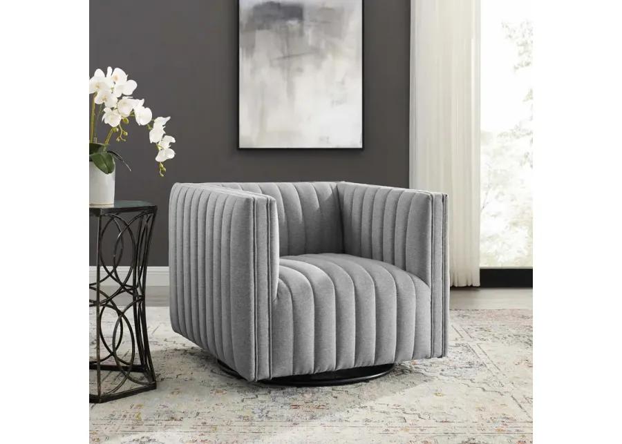 Conjure Tufted Swivel Upholstered Armchair