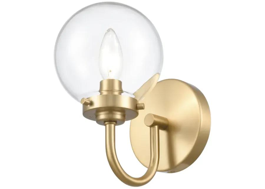 Fairbanks 8.5'' High 1-Light Sconce - Brushed Gold and Clear