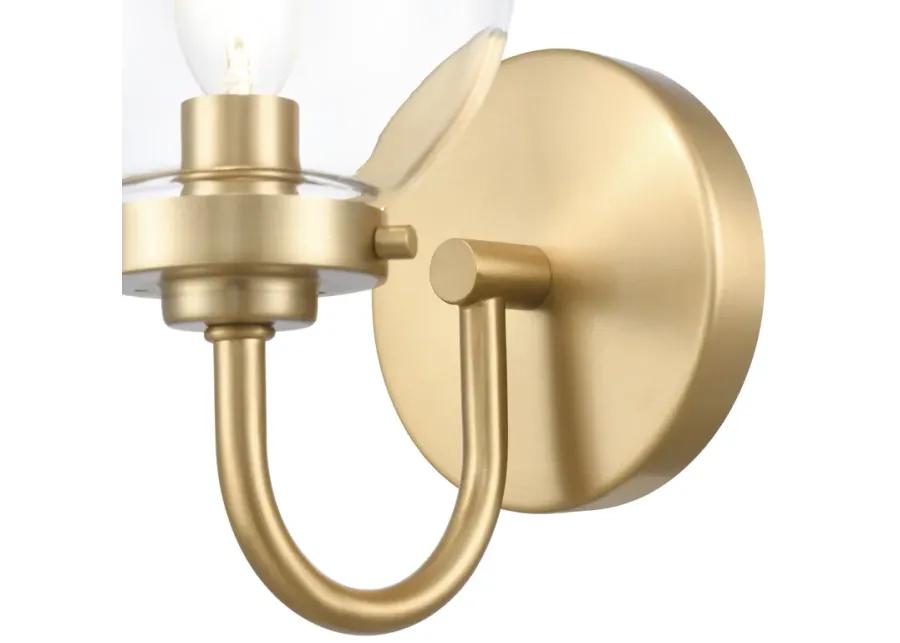 Fairbanks 8.5'' High 1-Light Sconce - Brushed Gold and Clear