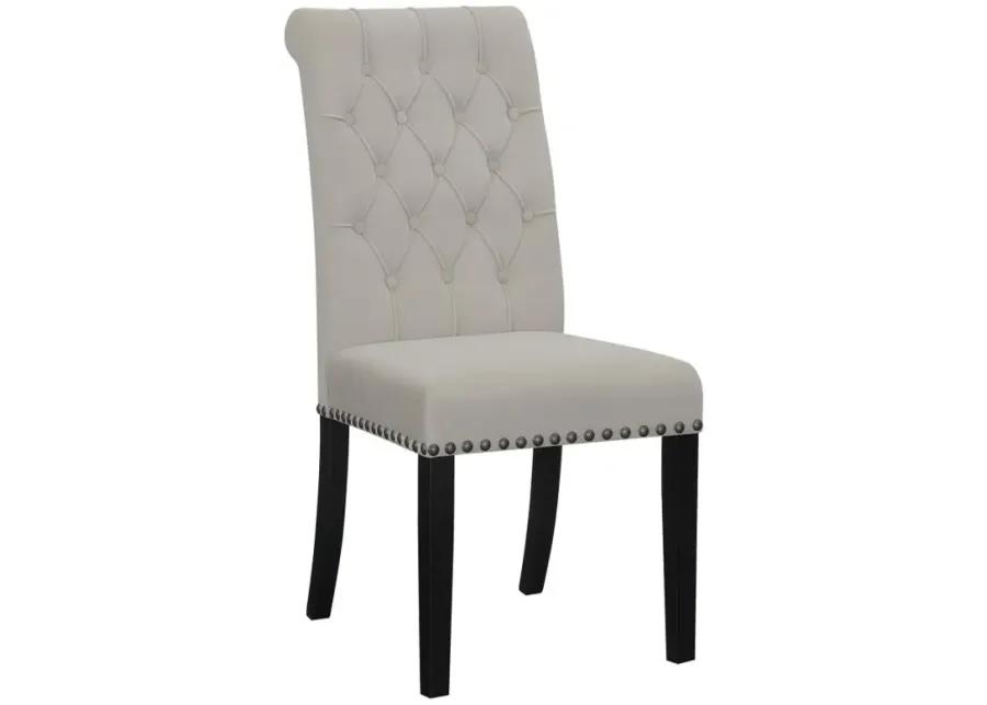 Alana Upholstered Tufted Side Chairs with Nailhead Trim (Set of 2)