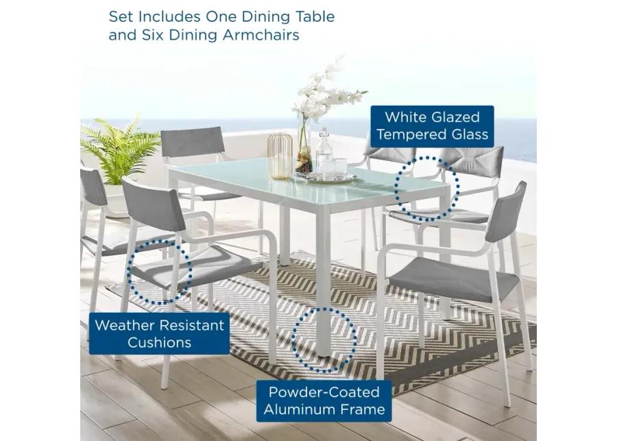 Raleigh 7 Piece Outdoor Patio Aluminum Dining Set