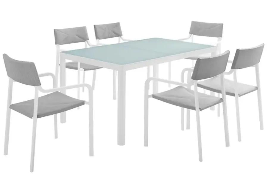 Raleigh 7 Piece Outdoor Patio Aluminum Dining Set