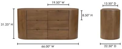 THEO 6 DRAWER DRESSER