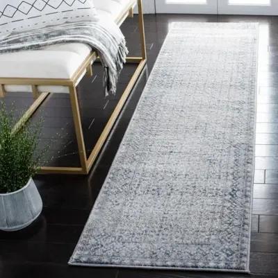 Brentwood 899 Ivory / Light Grey 2' X 14' Runner Powerloomed Rug