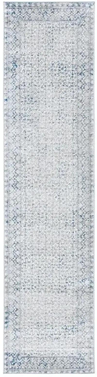 Brentwood 899 Ivory / Light Grey 2' X 14' Runner Powerloomed Rug