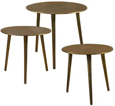 Kasai Gold Coffee Tables, S/3