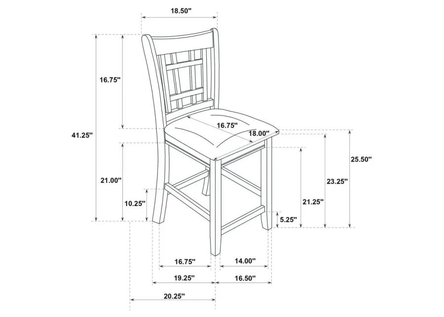 Lavon 5-piece Counter Height Dining Room Set Light Chestnut and Espresso